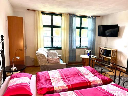 Postel nebo postele na pokoji v ubytování Spitzwegerich