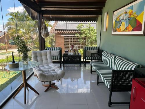 Χώρος καθιστικού στο Casa em gravata com 4 quartos