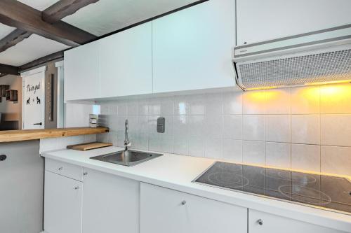 Kuchyň nebo kuchyňský kout v ubytování chaletje tis-ier-goed