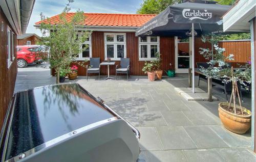 Bygningen som feriehuset ligger i