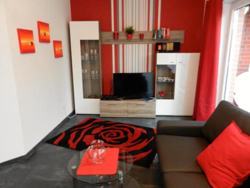 Χώρος καθιστικού στο Ferienhaus Nordseesonne