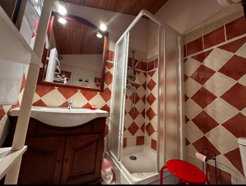 Et badeværelse på Duplex face aux pistes La Foux d'Allos