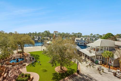 an aerial view of a house with a park at Observation Point North 456 in Destin