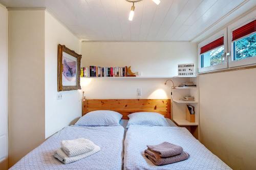 Postel nebo postele na pokoji v ubytování Haus Frölich