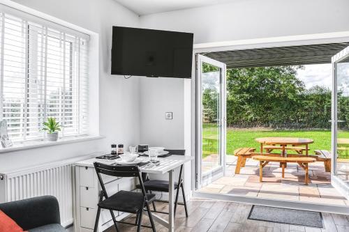 Χώρος καθιστικού στο Oak Lodge