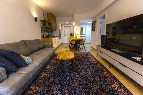 Posezení v ubytování Next to the Ski Lift Downtown Bansko