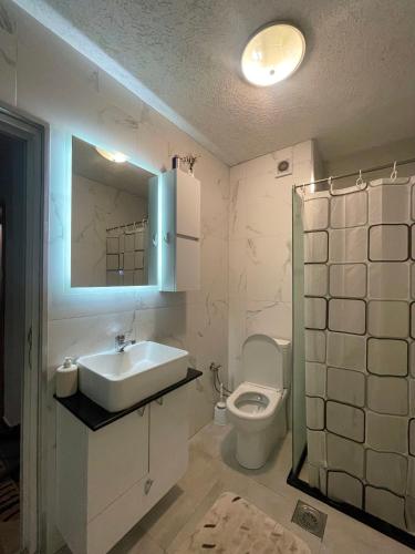 Koupelna v ubytování Manttis home