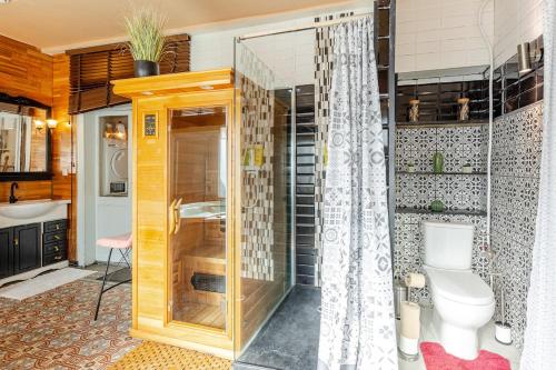 Koupelna v ubytování Gîte de la Poste