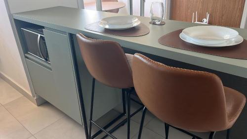 Køkken eller tekøkken på Apartamento completo – perto do centro de Bauru