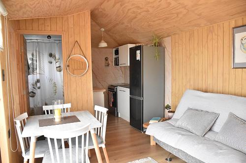 Η κουζίνα ή μικρή κουζίνα στο Cabaña Vista Playa Curiñanco