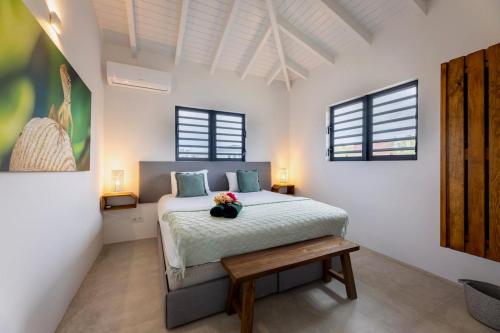 Postel nebo postele na pokoji v ubytování Villa Gurbe 801