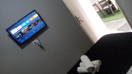 TV a/nebo společenská místnost v ubytování HOTEL RESTAURANTE Ruta 66