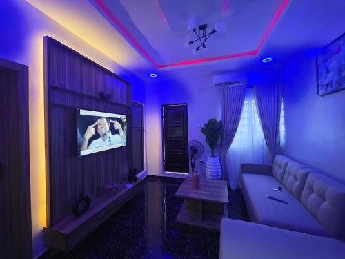 TV a/nebo společenská místnost v ubytování Prime Gold Apartment