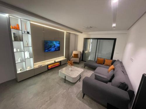 Modern apartment with pool,
