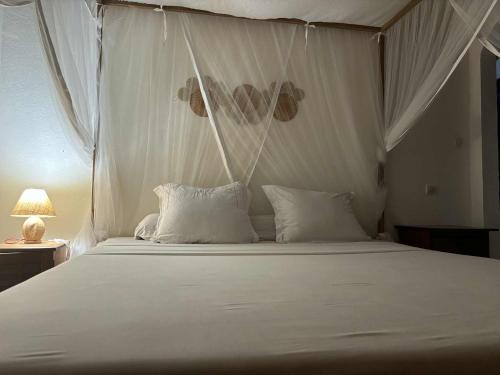 Postel nebo postele na pokoji v ubytování Villa Melissa97- Bât2 Superbe coin à Dzamandzar