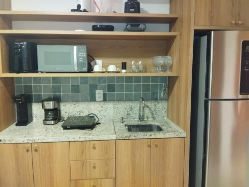 Η κουζίνα ή μικρή κουζίνα στο Skylux 1610 Hideout Stay Rio de janeiro
