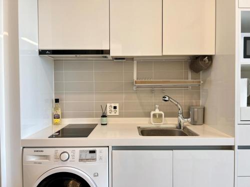 Küche/Küchenzeile in der Unterkunft 송도 한라웨스턴파크, 레지던스형 숙소