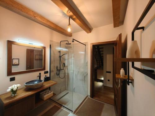 Koupelna v ubytování Chalet Rafenstein