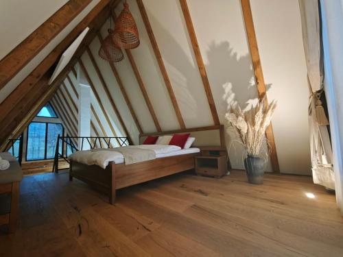 Postel nebo postele na pokoji v ubytování Chalet Rafenstein