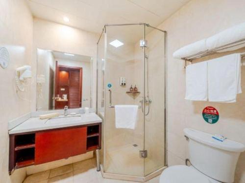 Koupelna v ubytování GreenTree Inn Suzhou Dongxing Road Xinye Square Express Hotel