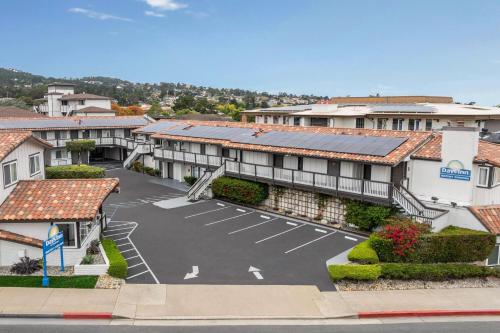 an overhead view of a parking lot at a hotel at Days Inn by Wyndham Monterey Downtown in Monterey