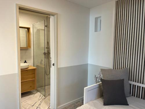 Koupelna v ubytování Renovated APT with panoramic view