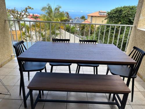 Balkón nebo terasa v ubytování Ti Kaz Fond d'or