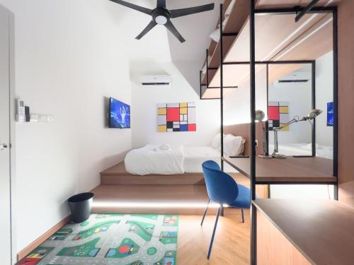 Ένα ή περισσότερα κρεβάτια σε δωμάτιο στο Majestic Residence Infinity Pool with KLCC View