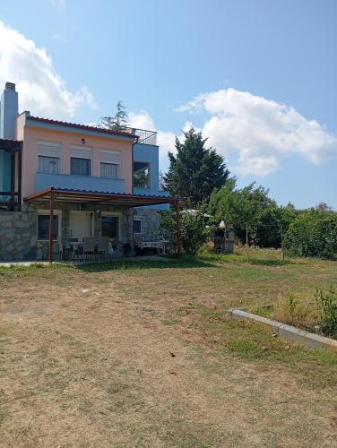 Zahrada ubytování Haris Papa Villa Kallithea Halkidiki