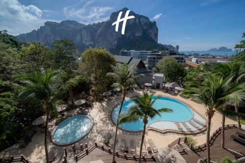 an aerial view of a resort with two swimming pools at Holiday Inn Resort Krabi Ao Nang Beach by IHG in Ao Nang Beach