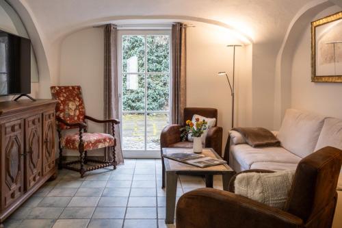 Χώρος καθιστικού στο Apartmenthaus Brunnenhof