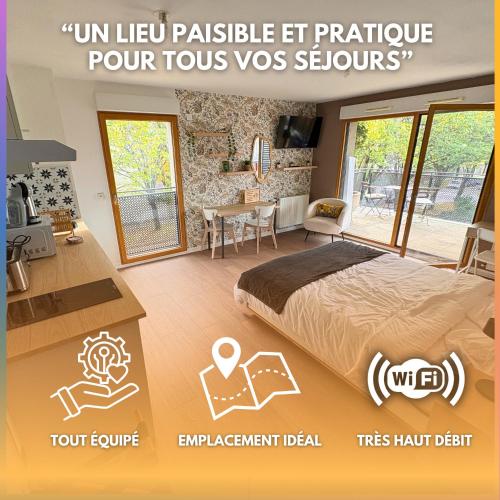 Appartement cosy avec grand balcon à Bron