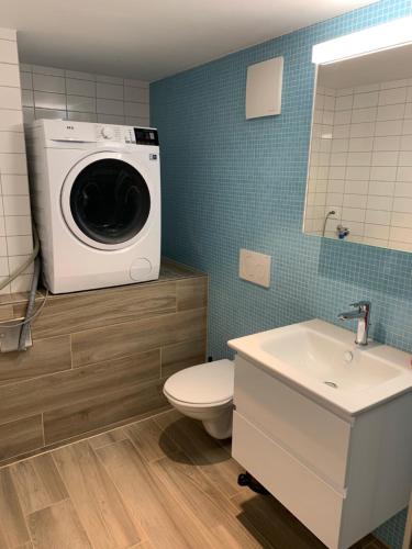 Ένα μπάνιο στο Smartroom Apartment in Bremgarten