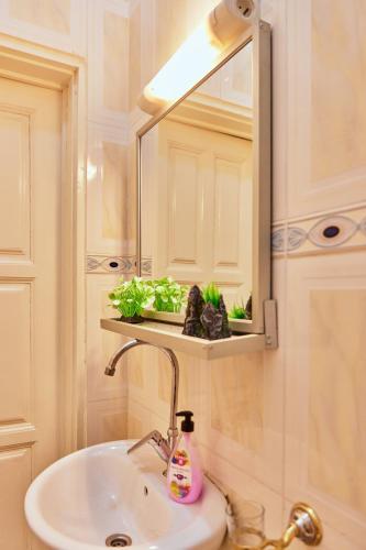 a bathroom with a sink and a mirror and a sink at MH - Ground Floor Apart in New Bell