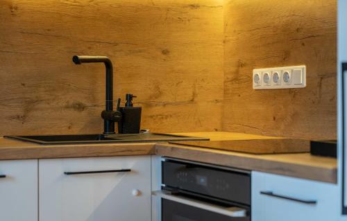 Kuchyň nebo kuchyňský kout v ubytování V93 Apartments