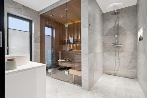 Koupelna v ubytování Unik luksushytte i hjertet av Lofoten