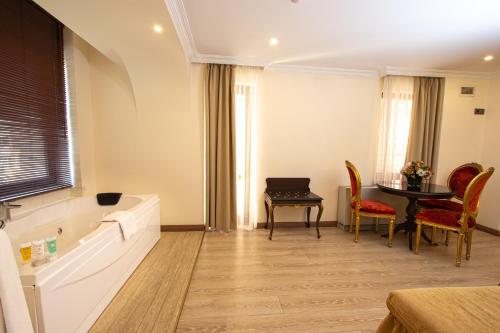 Χώρος καθιστικού στο Hotel Ickale