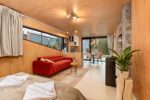 Posezení v ubytování Malinô Apartments - Chalets in Ski & Bike Park