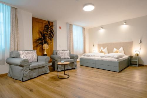 Ένα ή περισσότερα κρεβάτια σε δωμάτιο στο Apartments Salzburg - Bergstraße