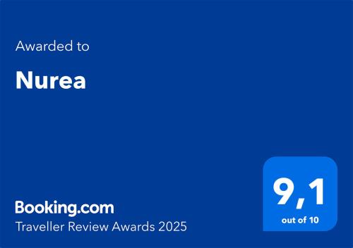 Een certificaat, prijs of ander document dat getoond wordt bij Nurea