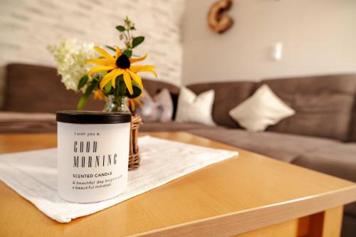 Khu vực ghế ngồi tại Dienbergerhof Ferienwohnung Tulpe