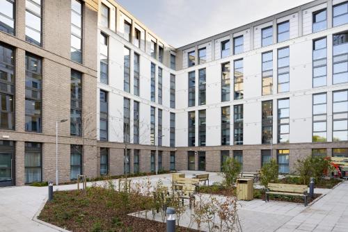 an exterior view of a large brick building at For Students Only Westfield in Edinburgh in Edinburgh
