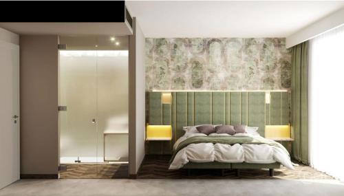 Postel nebo postele na pokoji v ubytování The FLOOR