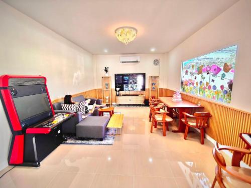 Posezení v ubytování Missawa Pool Villa Bangsaen