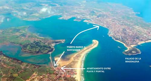 Un mapa del puente propuesto sobre el río Susquehanna. en Entre Playa y Puntal, en Somo