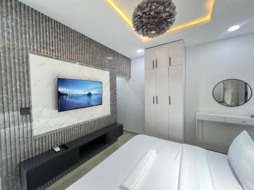 TV a/nebo společenská místnost v ubytování Pat Luxury Apartments