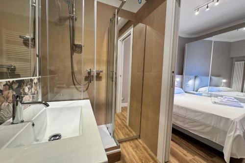 Et badeværelse på Appartamento Panoramico 2-4 persone Metro Cornelia