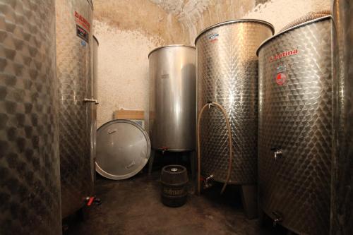 a bathroom with two tanks and a toilet in it at Apartments with parking space Ivan Dolac, Hvar - 8753 in Ivan Dolac