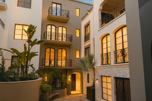 Bygningen som lejlighedshotellet ligger i