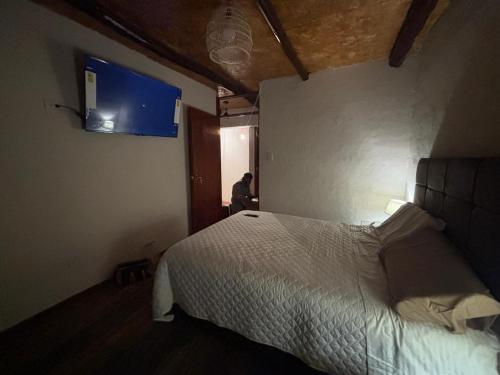 Een bed of bedden in een kamer bij Hotel Vista Verde